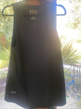 BYLT Basics Black Drop Cut Tank